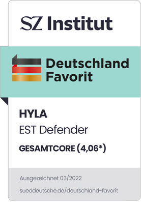 HYLA wurde 2022 als Deutschland Favorit ausgezeichnet und erhielt die Bewertung „gut“.   Diese Auszeichnung bestätigt die hohe Kundenzufriedenheit, die zuverlässige Qualität und die starke Marktposition des HYLA Luft- und Reinigungssystems. Für Interessenten ist sie ein klares Signal: HYLA überzeugt im Alltag – nachhaltig, leistungsstark und vertrauenswürdig.