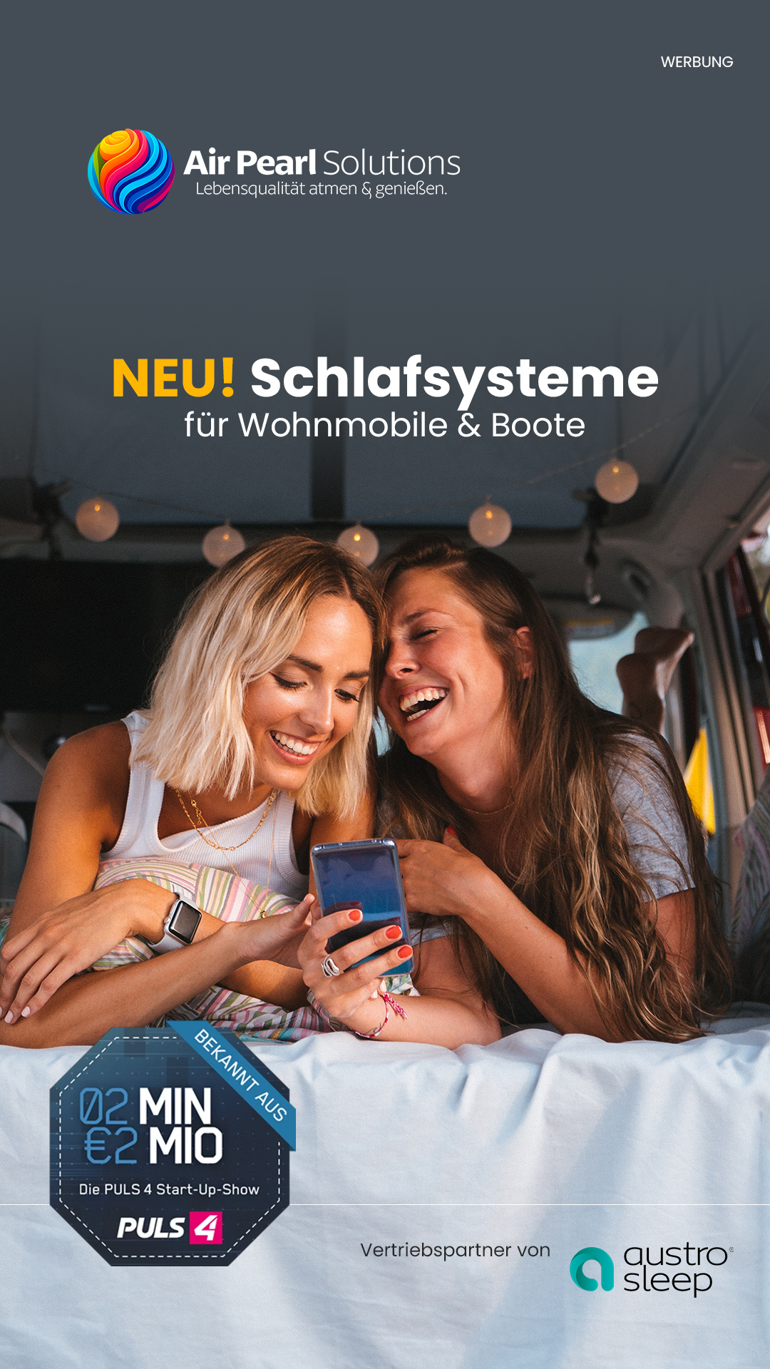 Bettensysteme und Schlafsysteme von austrosleep - Matratzen,
Bettdecken,
Kopfkissen,
Bettsystem und vieles mehr vom Experten Michael Kraus vorgeführt bekommen.